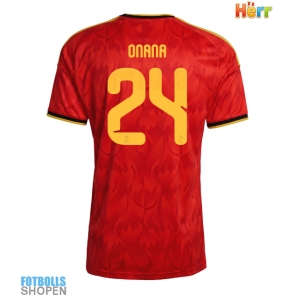 Billiga Belgien Amadou Onana #24 Hemmatröja VM 2026 Kortärmad